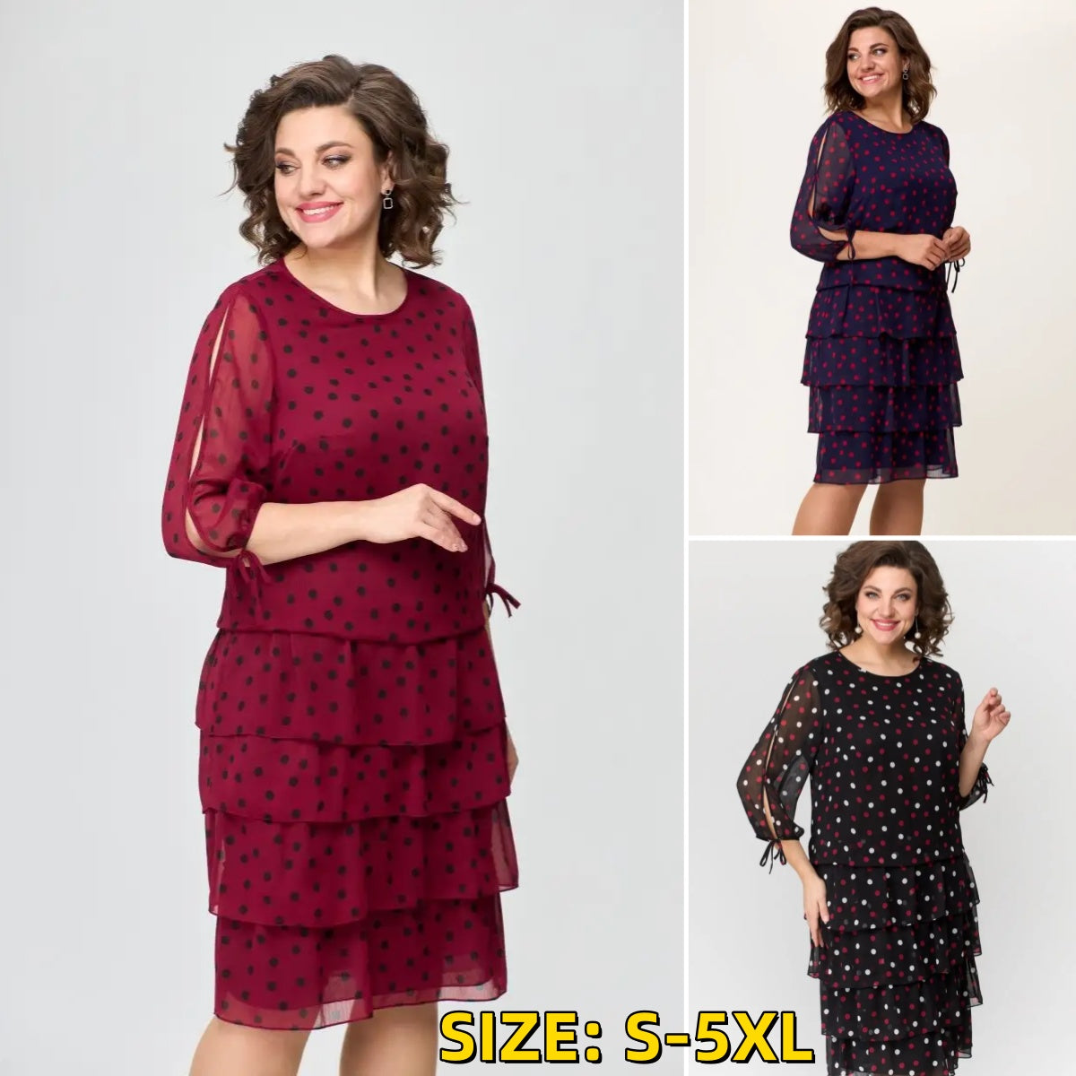 【S-5XL】💃Vestido de lujo con silueta ligera, confeccionado en cómoda gasa.