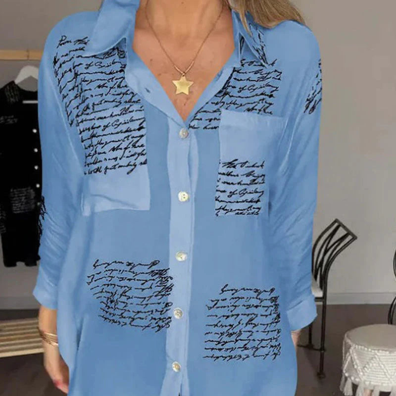¡Destaca con Estilo! Camisa de Manga Larga con Estampado de Moda para Mujer