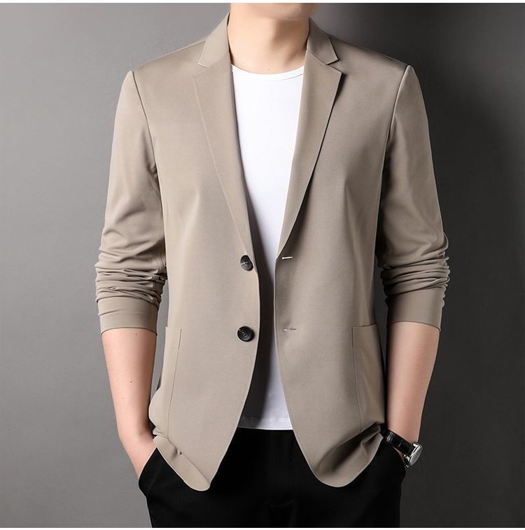 【M-5XL】Chaqueta de negocios de verano para hombre, seda helada, transpirable