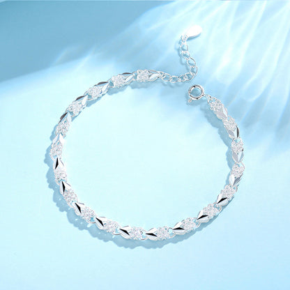 💖Nueva y moderna pulsera de plata de ley 925 para mujer🍀