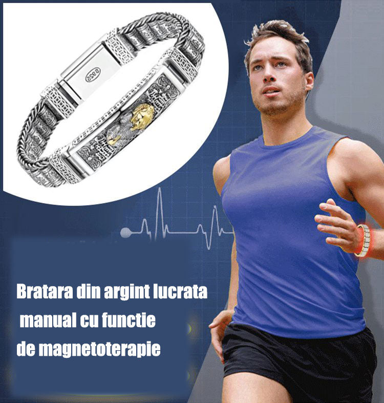 🔥💪2024 nueva pulsera de la fortuna Pixiu hecha a mano de Plata de Ley 925