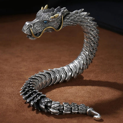 🐉🐍Pulsera de dragón retro hecha a mano para hombre del Año Nuevo del Dragón