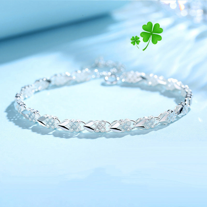 💖Nueva y moderna pulsera de plata de ley 925 para mujer🍀