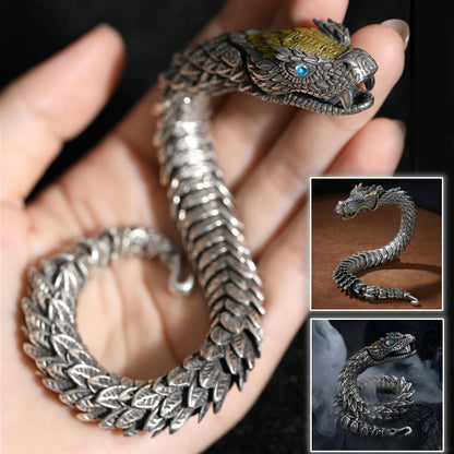 🐉🐍Pulsera de dragón retro hecha a mano para hombre del Año Nuevo del Dragón
